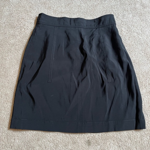 Ba&sh Black Viscose Blend Snap Front Chan Lady Skirt Sz. 1 (4) - Picture 4 of 5